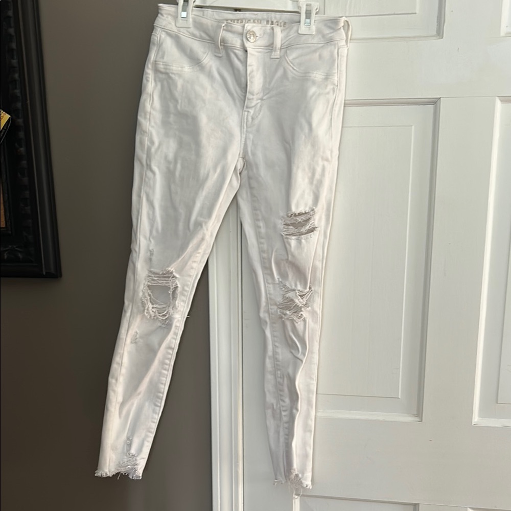 White Distressed Women's Jeans